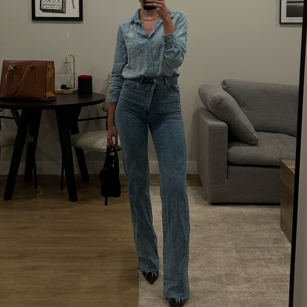 Mango Danila High-waisted wide leg Jean